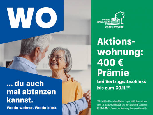 Wohnung zur Miete 390 € 3 Zimmer 54,6 m² 4. Geschoss frei ab 01.03.2026 Kavalierstraße 56 Innenstadt Dessau-Roßlau 06844