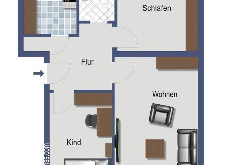 Wohnung zum Kauf provisionsfrei 151.000 € 4 Zimmer 74,8 m² 1. Geschoss Weizenfurt 53 St. Magnus Bremen 28759
