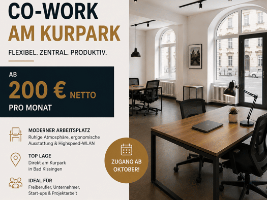 Coworking Space zur Miete 200 € Kurhausstraße 12 Bad Kissingen Bad Kissingen 97688