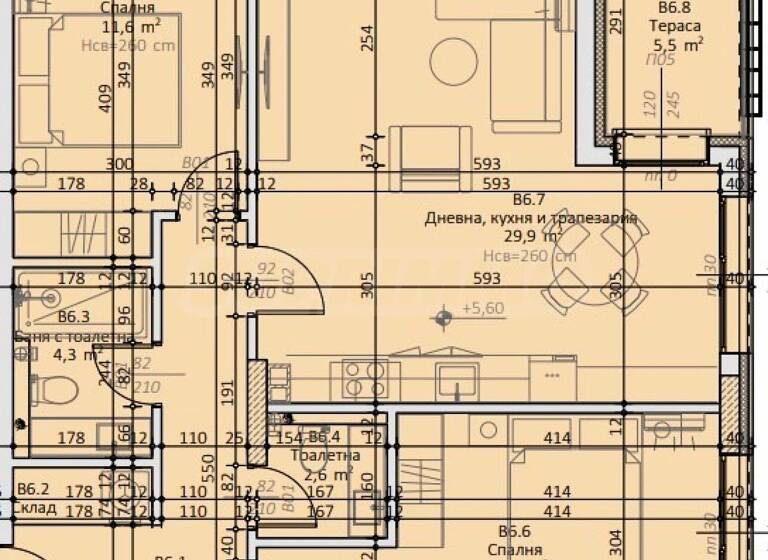 Studio zum Kauf 158.340 € 3 Zimmer 109,2 m² Plovdiv