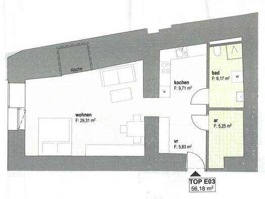 Wohnung zum Kauf 294.000 € 1 Zimmer 56,2 m² EG frei ab 30.09.2028 Schwaz 6130
