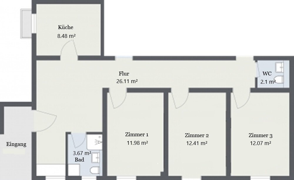 Wohnung zur Miete 685 € 3 Zimmer 77 m²<br/>Wohnfläche EG<br/>Geschoss ab sofort<br/>Verfügbarkeit Hausen vor Wald Hüfingen 78183