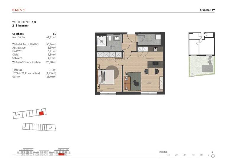 Terrassenwohnung zum Kauf - Erstbezug provisionsfrei 448.900 € 2 Zimmer 56 m² Bad Endorf 83093