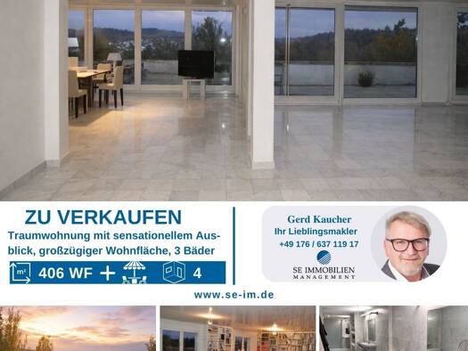 Wohnung zum Kauf 950.000 € 4 Zimmer 406 m² 8. Geschoss Eisingen 75239