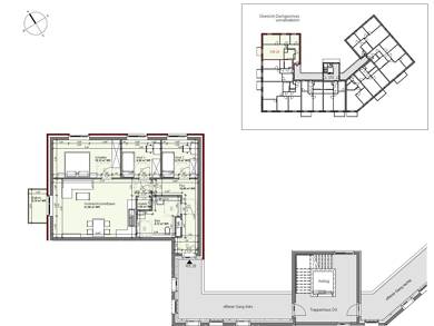 Wohnung zur Miete - Erstbezug nur mit Wohnberechtigungsschein 523 € 4 Zimmer 87,1 m² Dachgeschoss, 3. Geschoss frei ab sofort Familie-Cohn-Straße 2 Vier Boizenburg/Elbe 19258