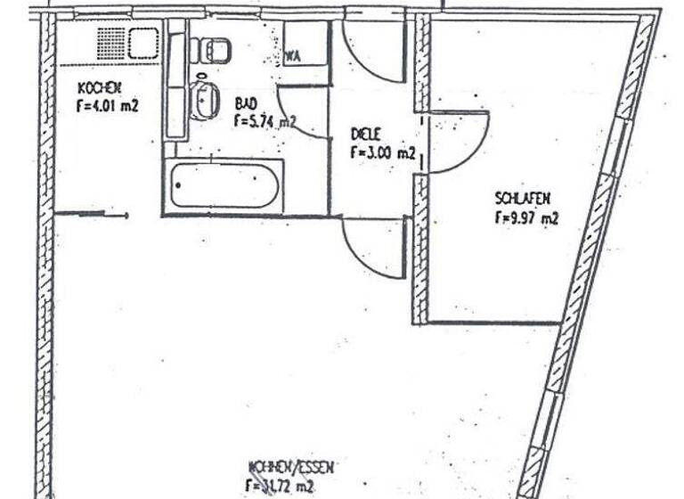 Wohnung zum Kauf 99.000 € 2 Zimmer 54,4 m² EG Trendelenburgstraße 18 Probstheida Leipzig 04289