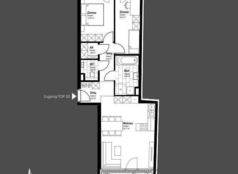 Wohnung zum Kauf - Erstbezug 381.100 € 3 Zimmer 62,2 m² 3. Geschoss Schwechat 2320