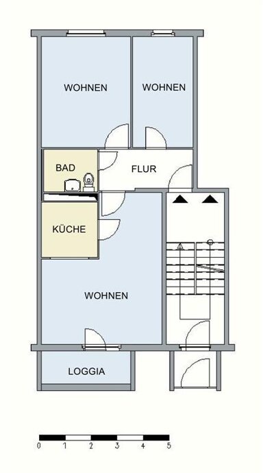 Wohnung zur Miete 259 € 3 Zimmer 62 m² 6. Geschoss Fohlenwinkel 26 Reitbahnviertel Neubrandenburg 17034