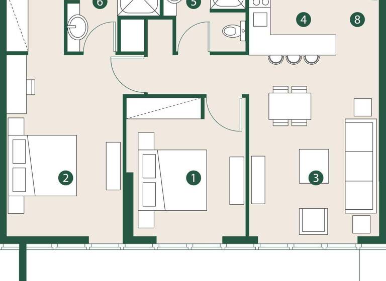 Wohnung zum Kauf provisionsfrei 371.397 € 3 Zimmer 103,3 m² Dubai 00000