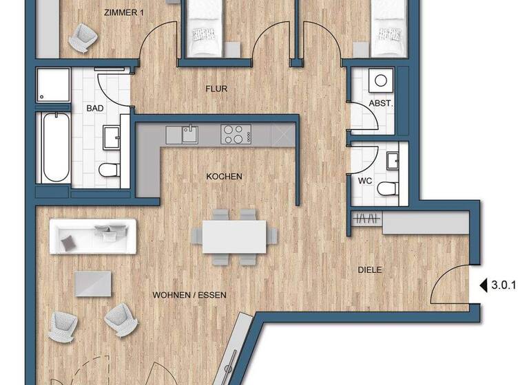 Wohnung zum Kauf - Erstbezug provisionsfrei 699.900 € 4 Zimmer 117 m² Am Sportfeld 1 Bad Vilbel 61118