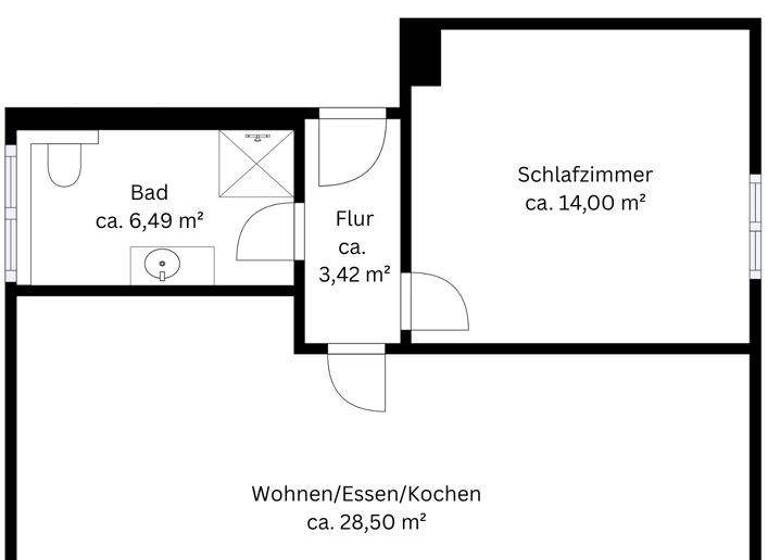 Wohnung zum Kauf 169.000 € 2 Zimmer 52,4 m² Bad Gögging Neustadt an der Donau 93333