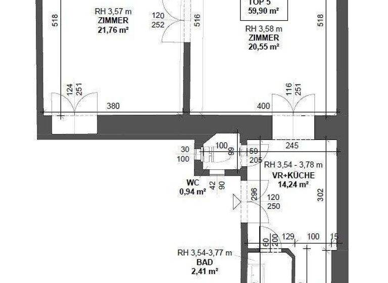 Wohnung zum Kauf 499.000 € 2 Zimmer 59,9 m² 1. Geschoss Wien 1090
