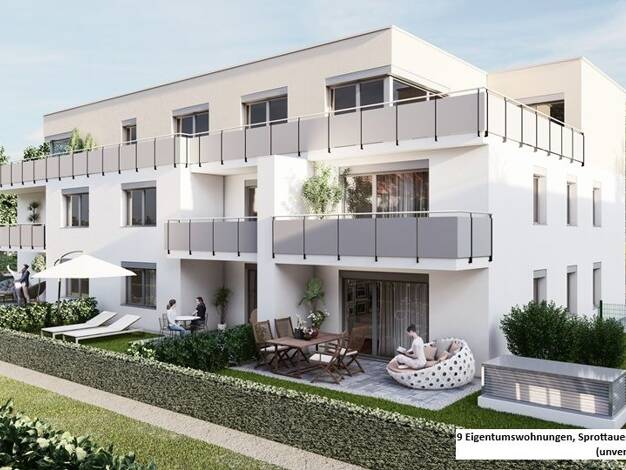 Terrassenwohnung zum Kauf - Erstbezug provisionsfrei 507.500 € 3 Zimmer 84,1 m² EG Sprottauer Str. 105 Altenfurt Nürnberg 90475