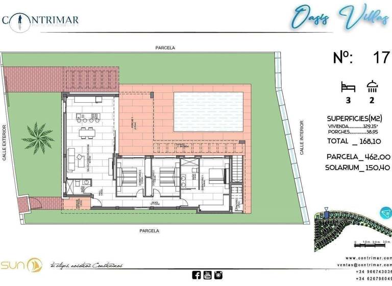 Villa zum Kauf provisionsfrei 670.000 € 4 Zimmer 129 m² 455 m² Grundstück Avenida Antonio Pedrera Soler Algorfa 03169