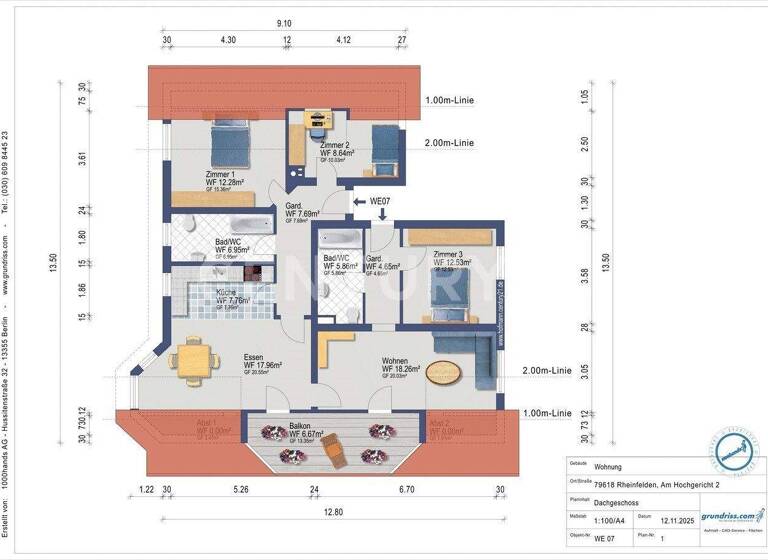 Wohnung zum Kauf 339.000 € 4,5 Zimmer 107 m² 2. Geschoss Rheinfelden 79618