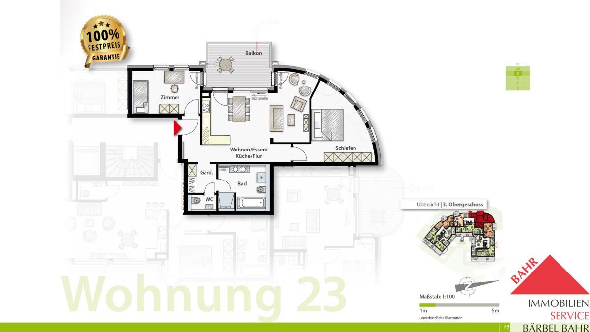 Wohnung zum Kauf provisionsfrei 549.000 € 3 Zimmer 82 m²<br/>Wohnfläche Sindelfingen 2 Sindelfingen 71063