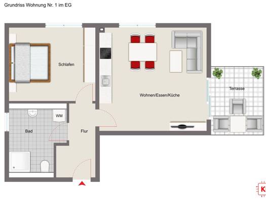 Wohnung zum Kauf provisionsfrei 329.000 € 2 Zimmer 54 m² Deggendorf Deggendorf 94469