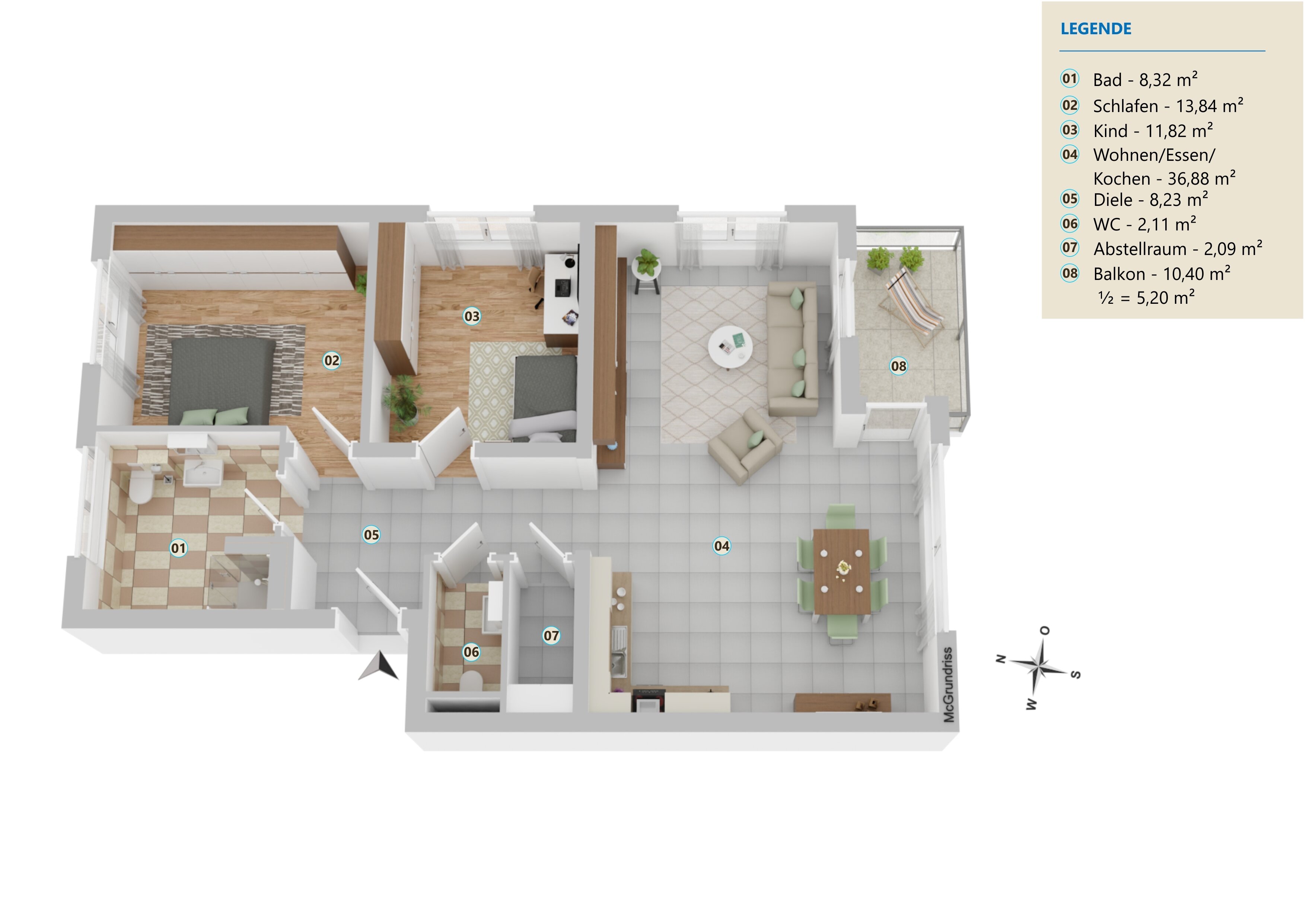 Wohnung zum Kauf provisionsfrei als Kapitalanlage geeignet 339.000 € 3 Zimmer 88,5 m²<br/>Wohnfläche Wallerstein Wallerstein 86757