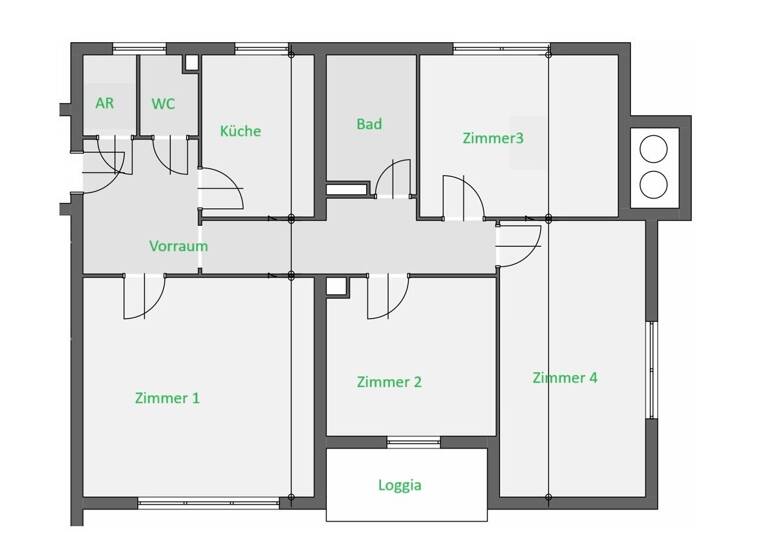 Wohnung zum Kauf 179.000 € 4 Zimmer 1. Geschoss Judendorfer Straße 33 Leoben 8700