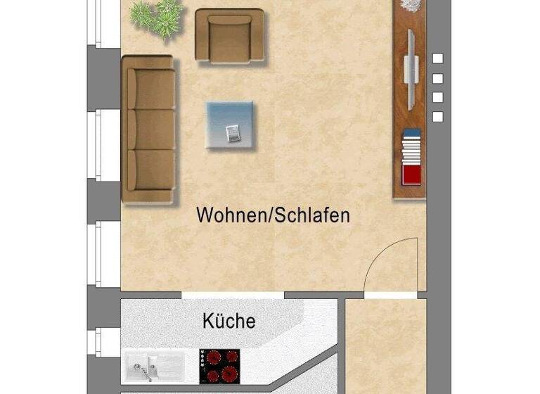 Studio zur Miete 499 € 1 Zimmer 48 m² 1. Geschoss Olvenstedter Straße 49a Stadtfeld Ost Magdeburg 39108
