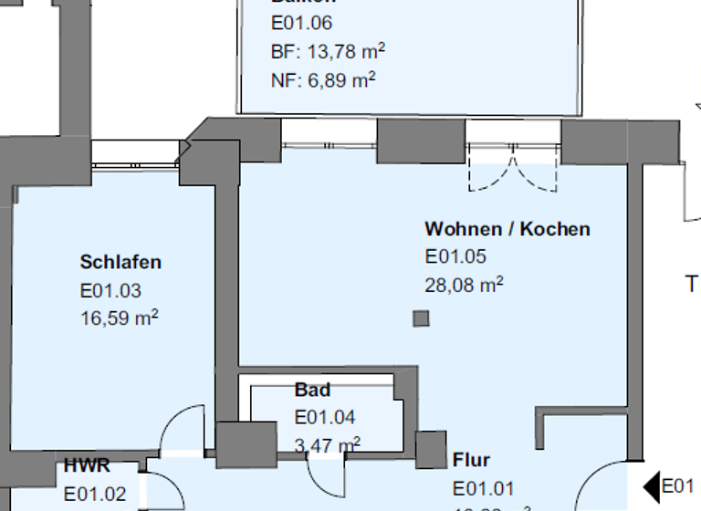 Wohnung zur Miete 1.195 € 2 Zimmer 67,8 m² EG frei ab 01.04.2026 Moningerstraße 11a Weststadt Karlsruhe 76135