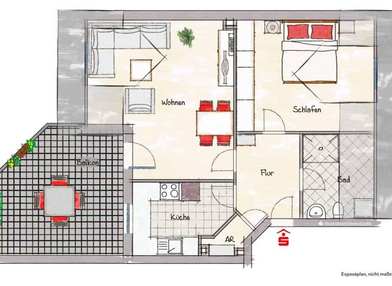 Wohnung zum Kauf 258.000 € 2 Zimmer 62 m² Herzogenaurach 91074
