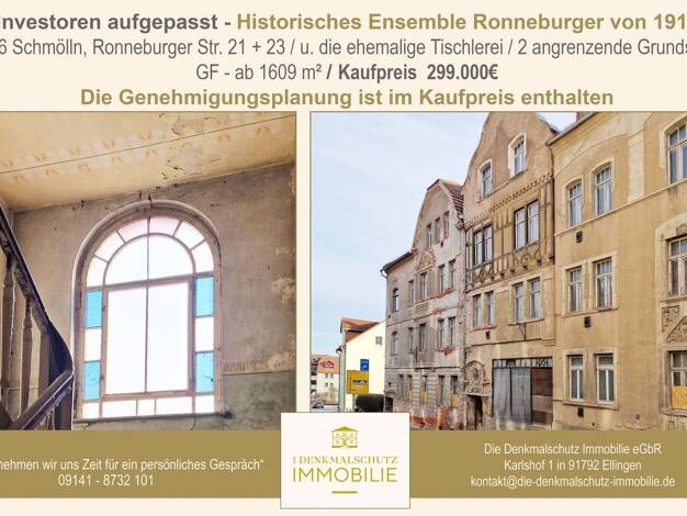 Haus zum Kauf 299.000 € 1.000 m² 1.609 m² Grundstück Ronneburger Straße 21 Schmölln Schmölln 04626