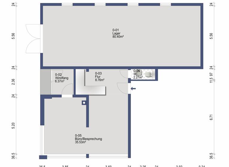 Bürofläche zur Miete 395 € 1 Zimmer 53 m² Bürofläche Heimhofen Grünenbach 88167
