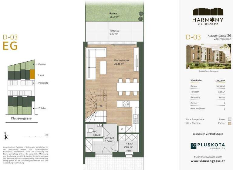 Reihenmittelhaus zum Kauf - Erstbezug 660.000 € 5 Zimmer 115,1 m² Niederösterreich 2331