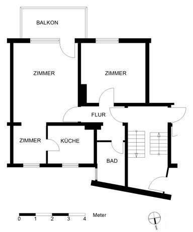 Wohnung zur Miete 339 € 2 Zimmer 50,6 m² EG Altonaer Straße 2 E Geestemünde - Süd Bremerhaven 27570