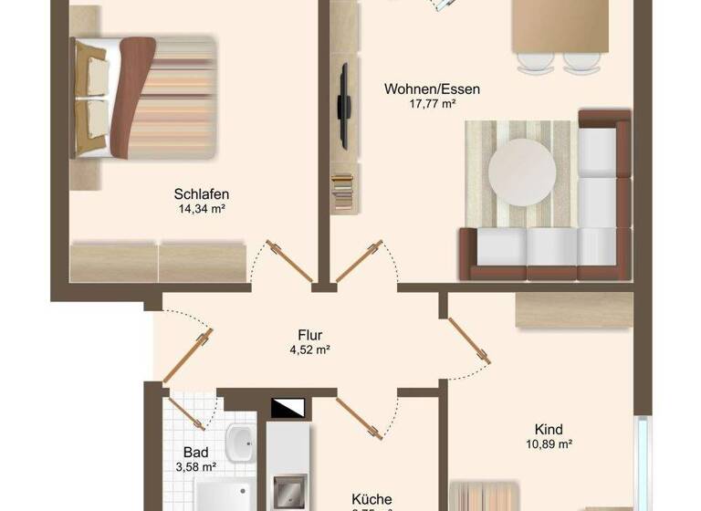 Wohnung zum Kauf 249.000 € 3 Zimmer 59 m² Bad Cannstatt Stuttgart 70374