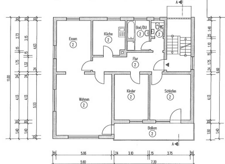 Wohnung zur Miete 1.240 € 3,5 Zimmer 102 m² Geschoss 2/3 frei ab 01.06.2026 Nufringen 71154