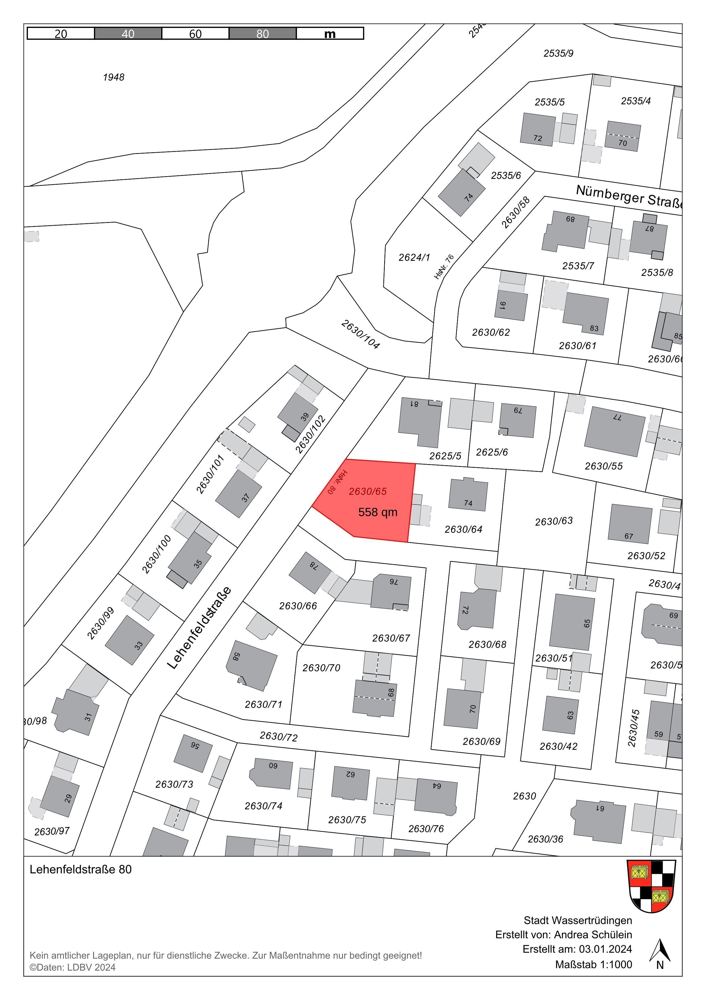 Einfamilienhaus zum Kauf provisionsfrei 320.400 € 5 Zimmer 127 m²<br/>Wohnfläche 558 m²<br/>Grundstück Lehenfeldstr. 80 Wassertrüdingen Wassertrüdingen 91717