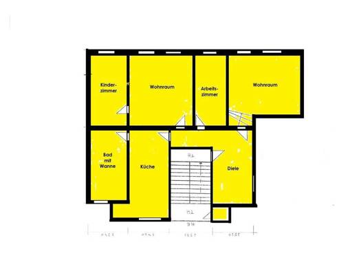 Wohnung zur Miete 593 € 4 Zimmer 91 m² EG frei ab sofort Brückenplatz 11 Schmölln 04626