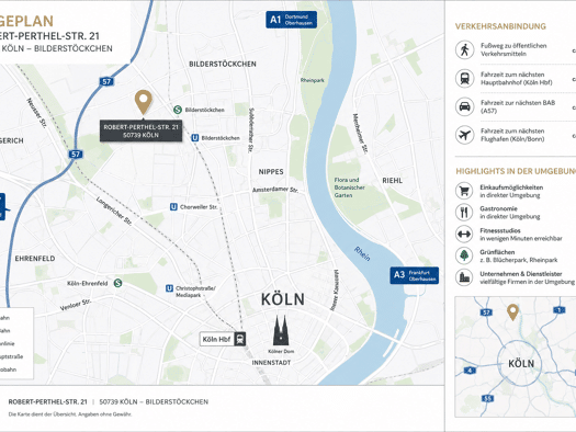 Halle/Industriefläche zur Miete 7.022 € 1.170,3 m² Lagerfläche Robert-Perthel-Str. 21 Bilderstöckchen Köln 50739