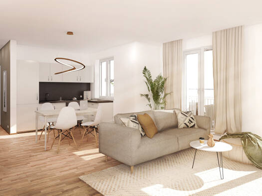Wohnung zur Miete - Erstbezug 1.460 € 3 Zimmer 108,1 m² 3. Geschoss Prager Straße 109 Reudnitz-Thonberg Leipzig 04317