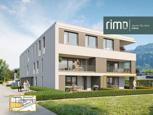 Wohnung zum Kauf - Neubau 435.000 € 2 Zimmer 61,5 m² EG Enderstraße 26 Altach 6844