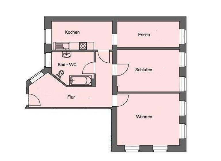 Wohnung zum Kauf provisionsfrei 220.480 € 3 Zimmer 80 m² 2. Geschoss Andreasvorstadt Erfurt 99089