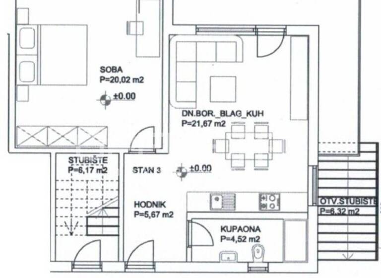 Wohnung zum Kauf 254.320 € 2 Zimmer 60 m² Vis