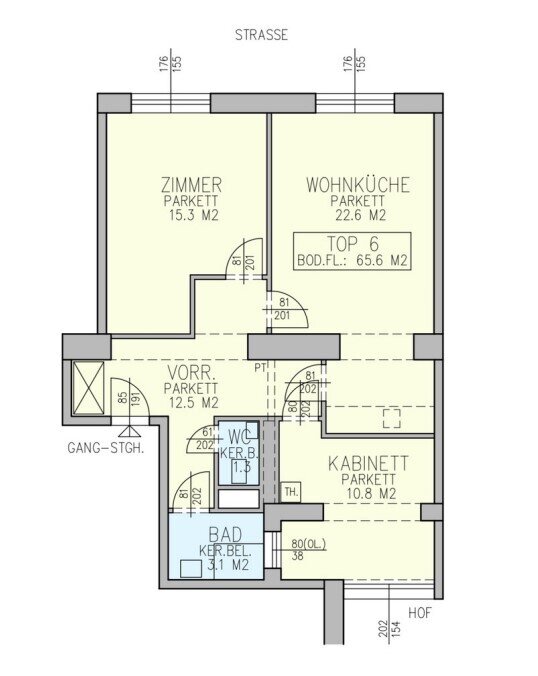 Wohnung zum Kauf 298.890 € 3 Zimmer 65 m²<br/>Wohnfläche 1.<br/>Geschoss Deinhardsteingasse Wien,Ottakring 1160