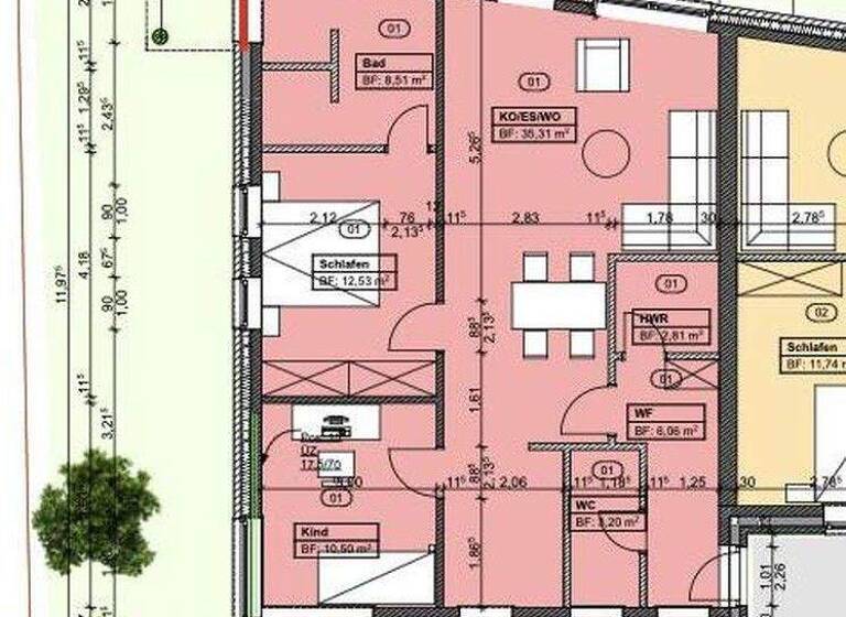 Wohnung zur Miete - Erstbezug 930 € 3 Zimmer 85,3 m² EG Lingen Lingen-Laxten 49809