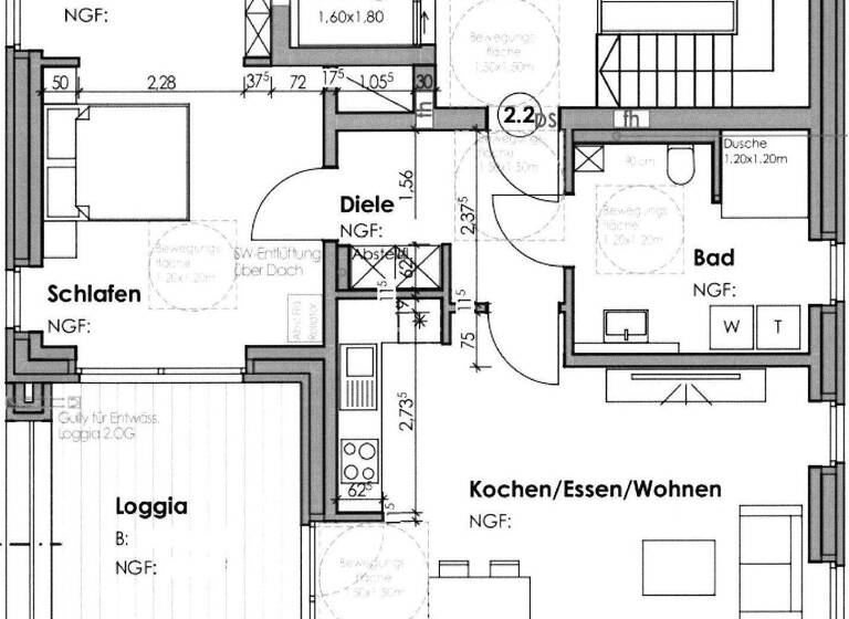 Wohnung zur Miete - Erstbezug 1.078 € 2 Zimmer 77 m² 2. Geschoss Borkenwirthe/Burlo Borken / Burlo 46325