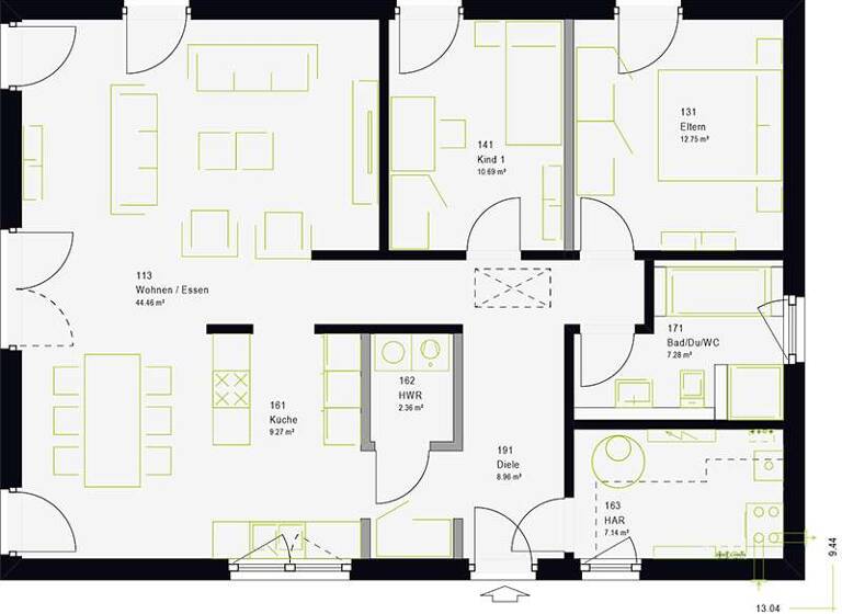 Bungalow zum Kauf - Neubau provisionsfrei 419.500 € 3 Zimmer 110 m²<br/>Wohnfläche 773 m²<br/>Grundstück Siegelbach Kaiserslautern-Siegelbach 67661