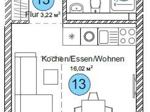 Wohnung zum Kauf provisionsfrei 110.000 € 1 Zimmer 27,7 m² 2. Geschoss Pfullendorf Pfullendorf 88630