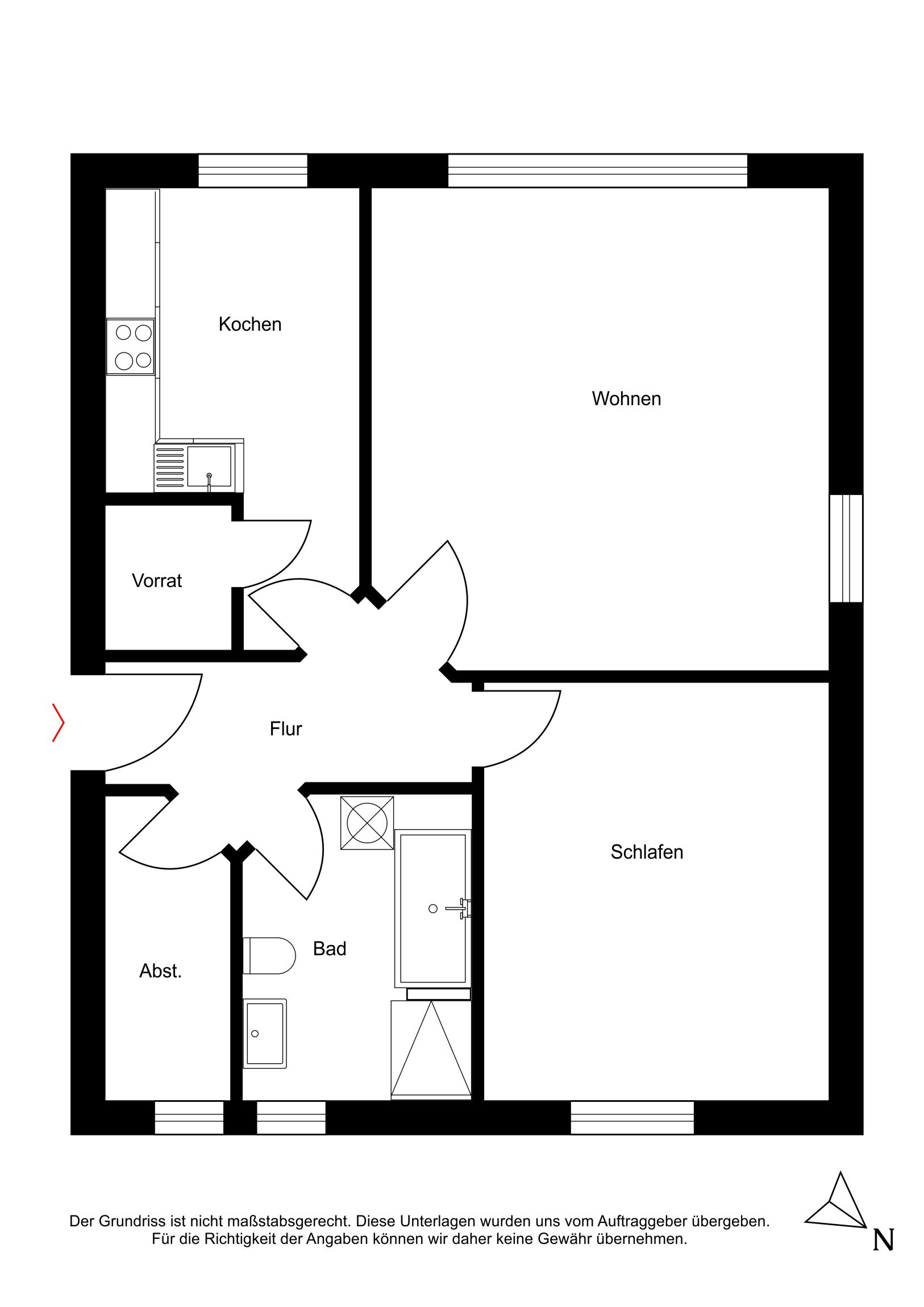 Wohnung zur Miete 650 € 2 Zimmer 63 m²<br/>Wohnfläche 2.<br/>Geschoss ab sofort<br/>Verfügbarkeit Mustin 23911