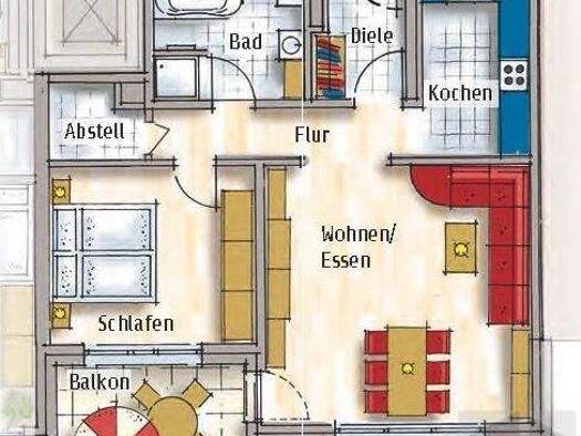 Wohnung zur Miete 830 € 2 Zimmer 75 m² 2. Geschoss frei ab 01.06.2026 Schloßstraße 9 Ansbach 91522