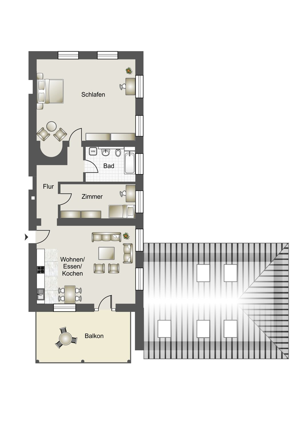 Wohnung zur Miete 1.200 € 3 Zimmer 127,3 m²<br/>Wohnfläche 2.<br/>Geschoss Niederraunau Krumbach 86381