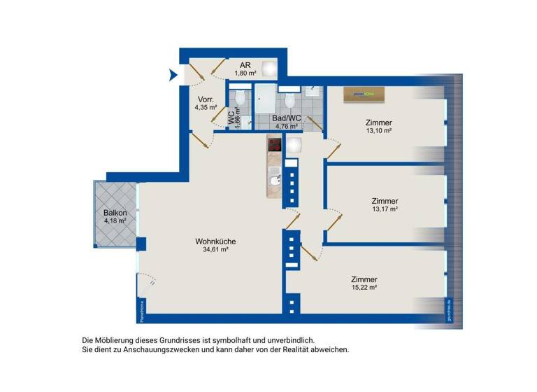 Wohnung zum Kauf 695.000 € 4 Zimmer 93,7 m² 5. Geschoss Wien 1050