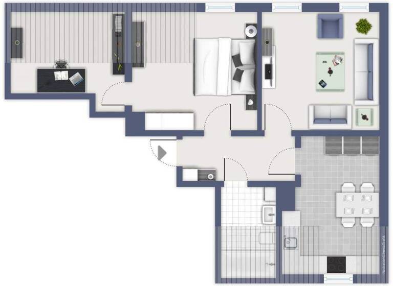 Wohnung zur Miete 275 € 3 Zimmer 46,4 m² 2. Geschoss Talstraße 11 Reichenbrand Chemnitz 09117