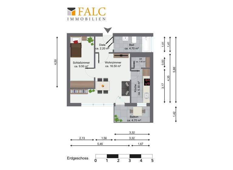 Wohnung zum Kauf 109.000 € 2 Zimmer 44 m² EG Voßpfädchen 32 Schaufenberg Alsdorf 52477